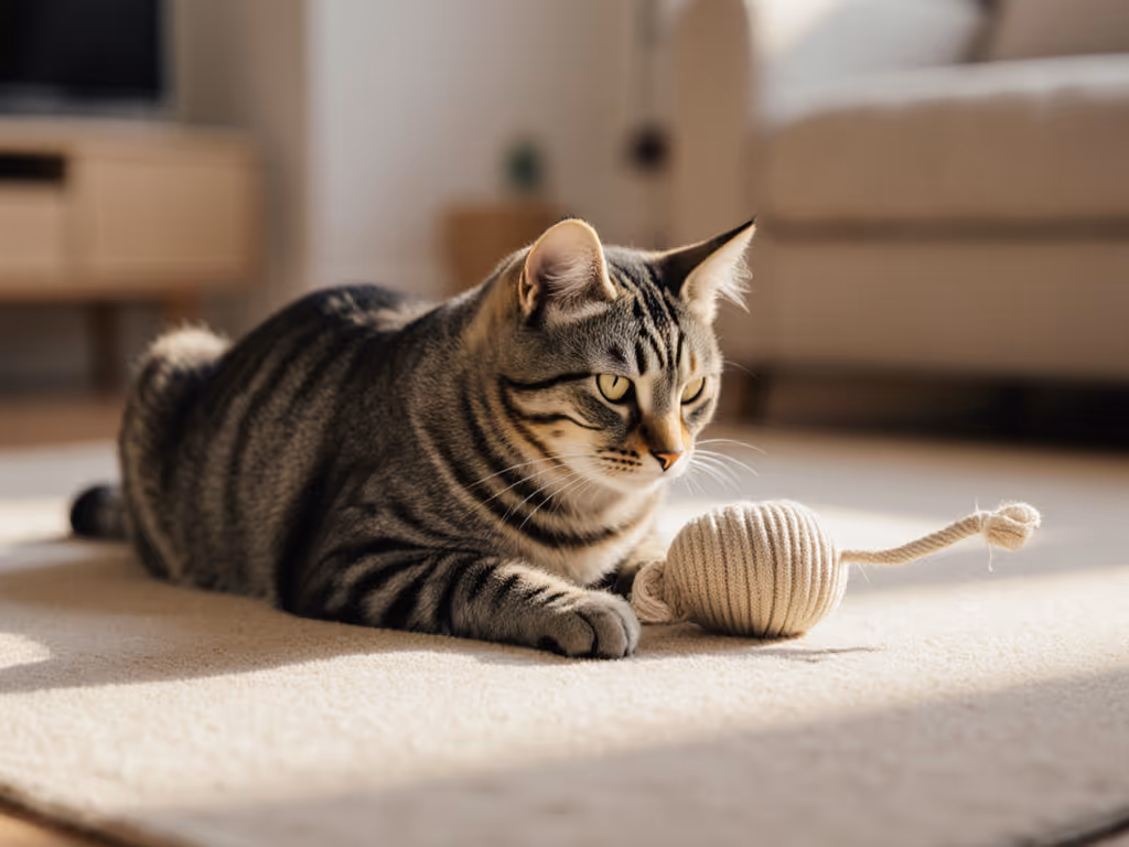 quiet_cat_playing_with_linen_kicker_toy